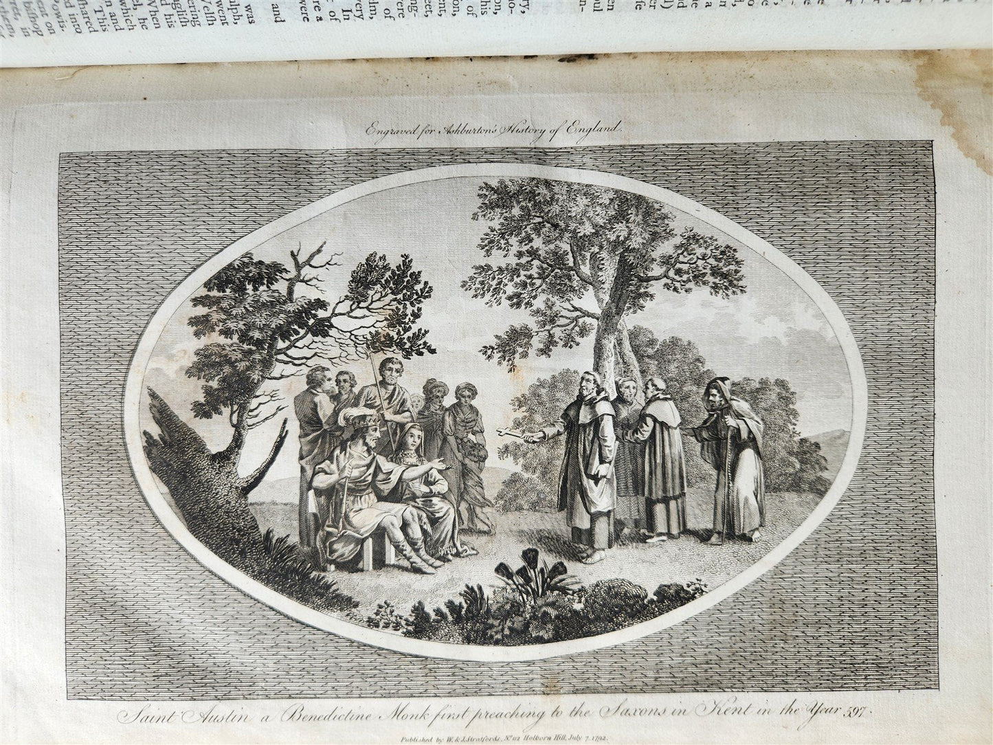 1795 HISTORY OF ENGLAND BRUTUS BEFORE JULIUS CAESAR antique FOLIO ILLUSTRATED