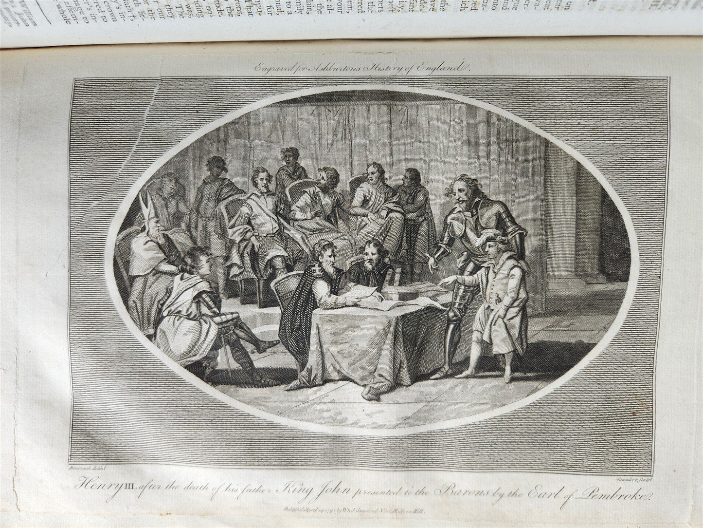 1795 HISTORY OF ENGLAND BRUTUS BEFORE JULIUS CAESAR antique FOLIO ILLUSTRATED