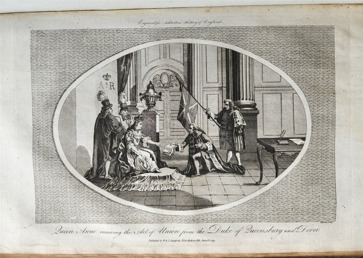 1795 HISTORY OF ENGLAND BRUTUS BEFORE JULIUS CAESAR antique FOLIO ILLUSTRATED