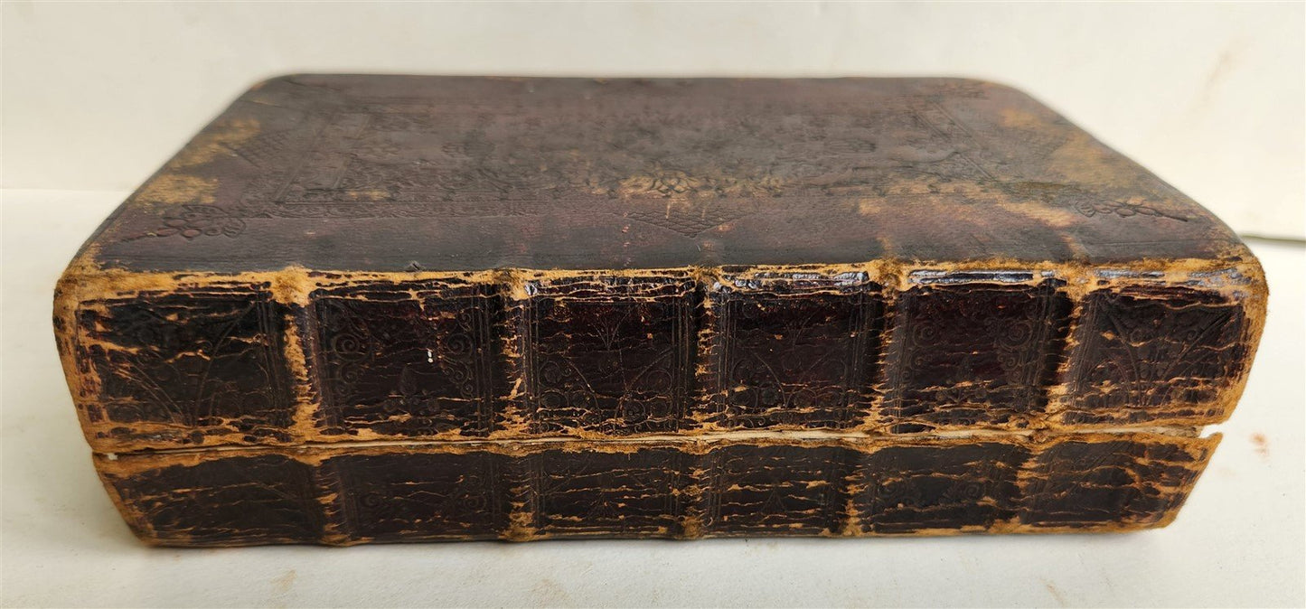 1679 BIBLE in ENGLISH antique OLD & NEW TESTAMENT ORIGINAL BINDING 17th CENTURY