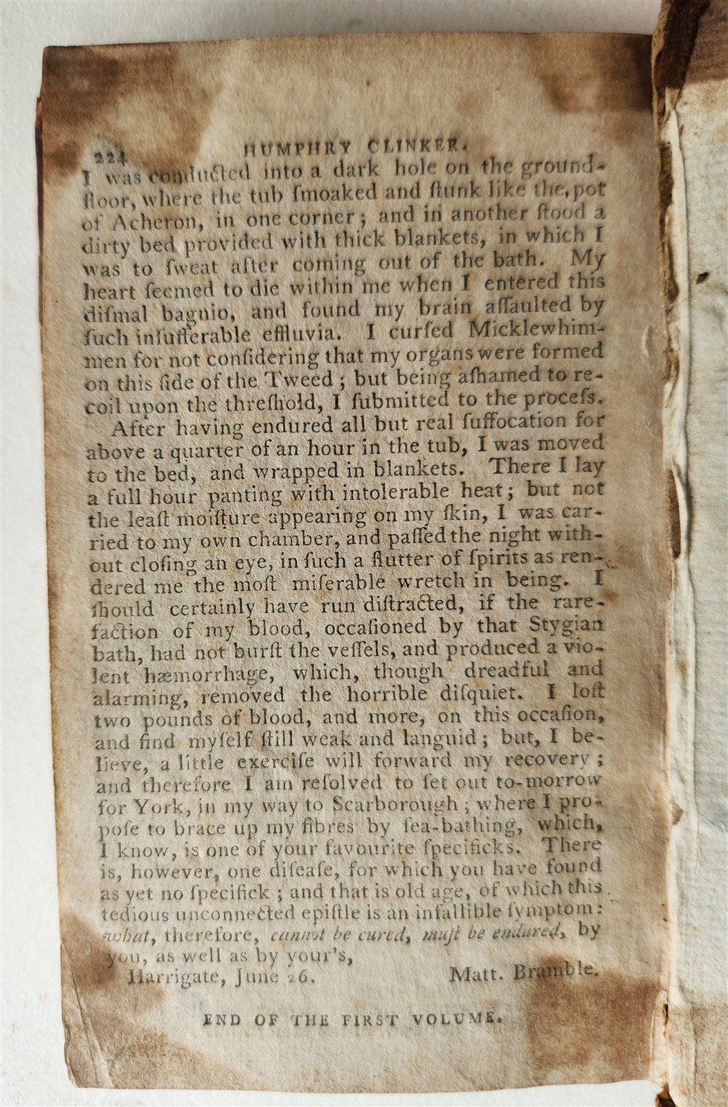 c1800 Expedition of Humphry Clinker by TOBIAS SMOLLET antique 2 VOLS ILLUSTRATED