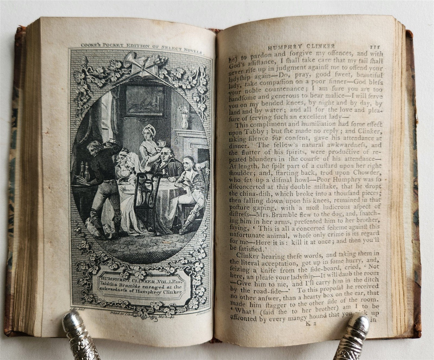 c1800 Expedition of Humphry Clinker by TOBIAS SMOLLET antique 2 VOLS ILLUSTRATED