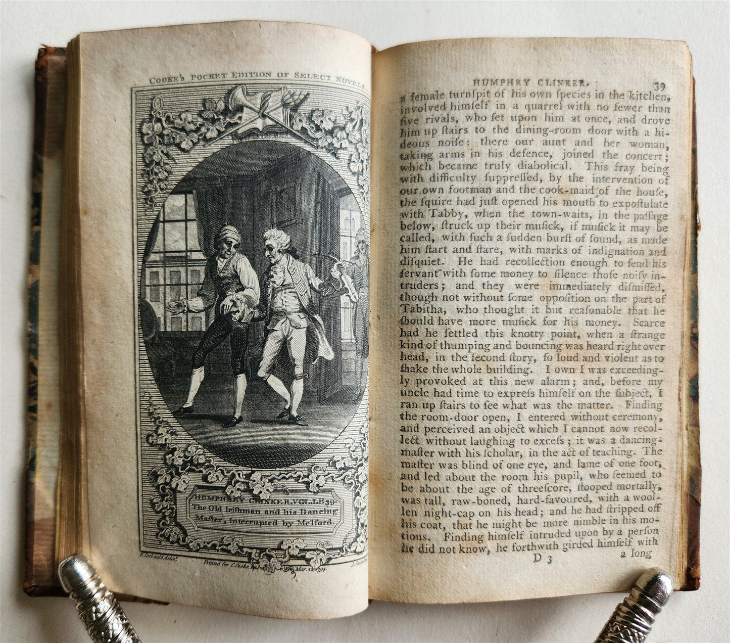 c1800 Expedition of Humphry Clinker by TOBIAS SMOLLET antique 2 VOLS ILLUSTRATED