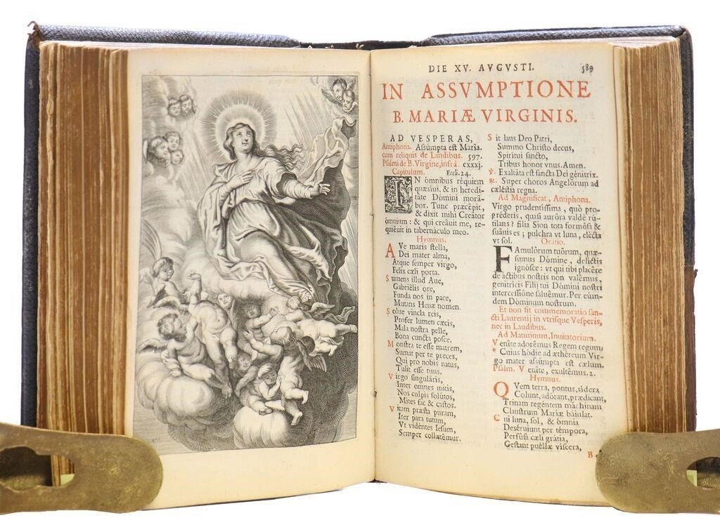 1653 BREVIARIUM ROMANUM antique illustrated in LATIN