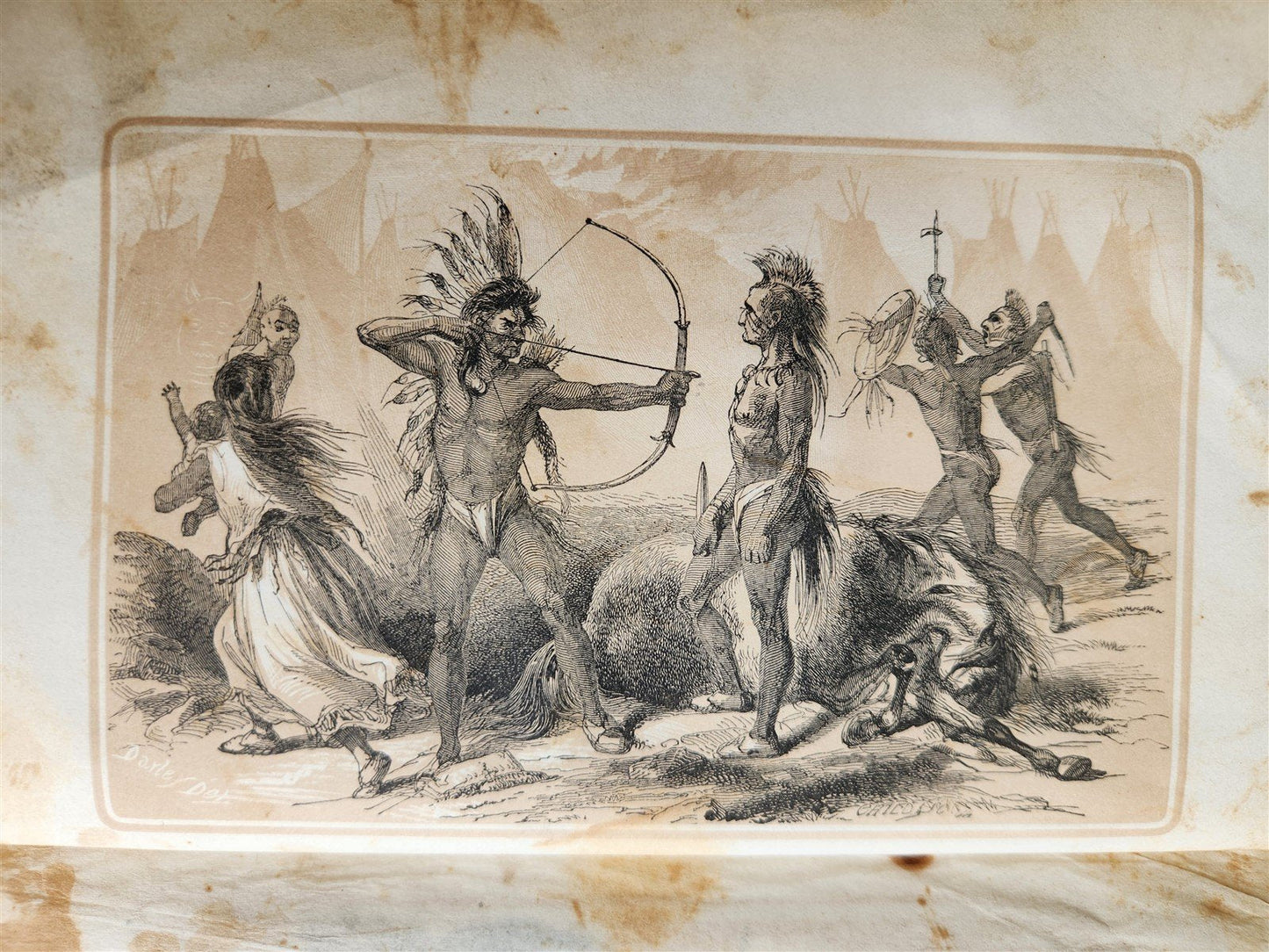 1856 PRAIRIES & ROCKY MONTAIN LIFE CALIFORNIA & OREGON TRAIL antique ILLUSTRATED