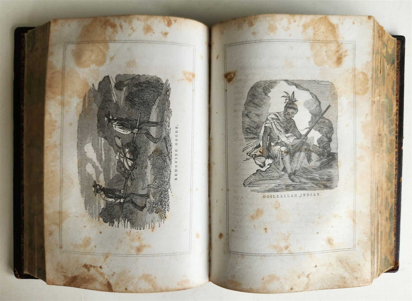 1856 PRAIRIES & ROCKY MONTAIN LIFE CALIFORNIA & OREGON TRAIL antique ILLUSTRATED