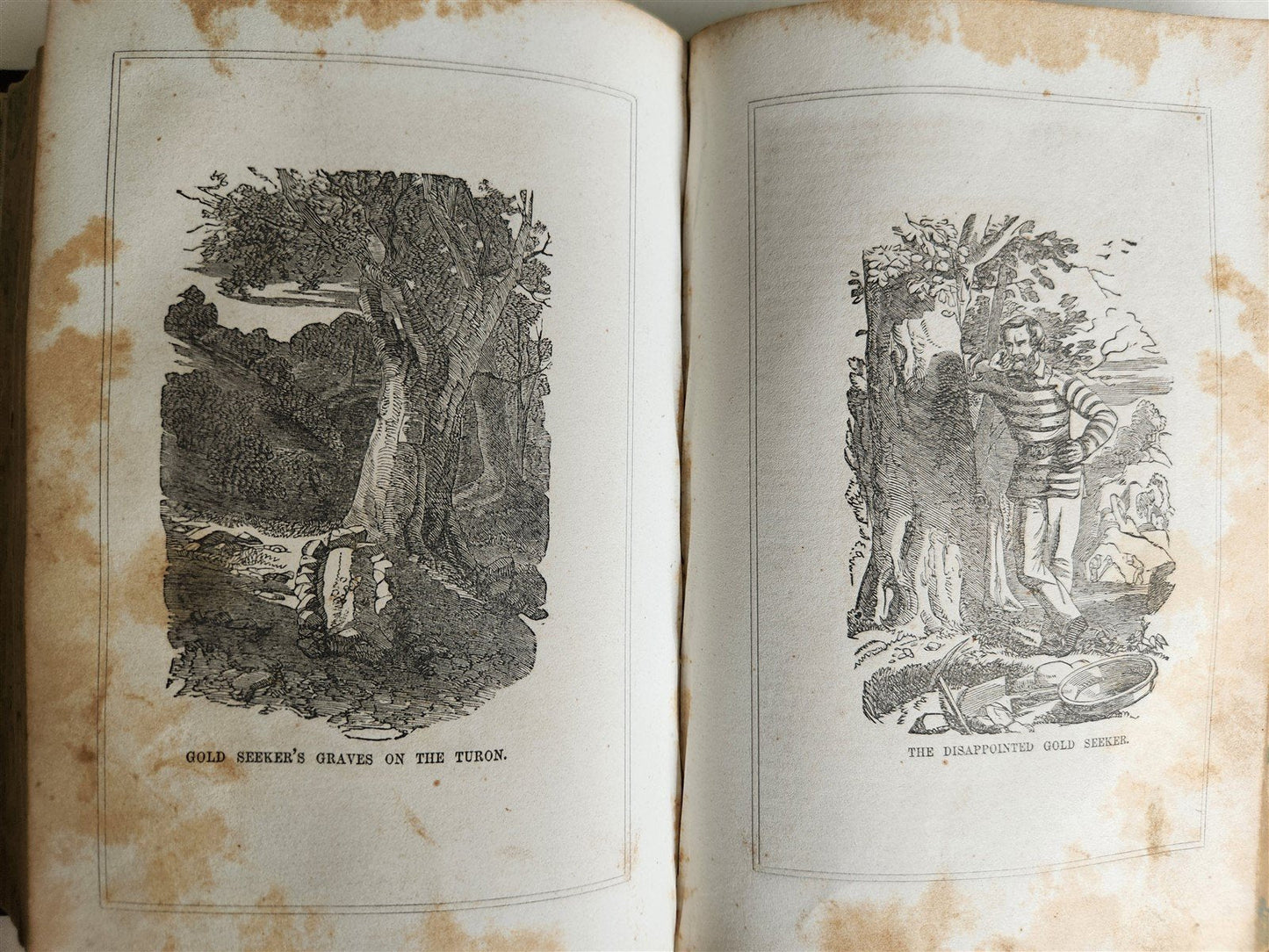 1856 PRAIRIES & ROCKY MONTAIN LIFE CALIFORNIA & OREGON TRAIL antique ILLUSTRATED
