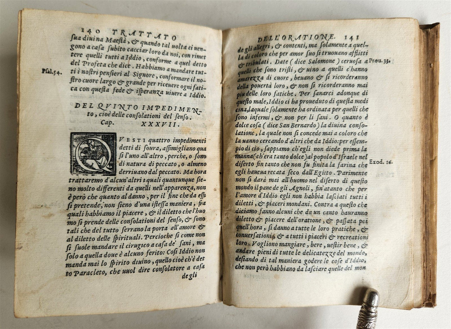 1561 LUIS de GRANADA TRATTATO DELL'ORATIONE ET MEDITATIONE antique VELLUM