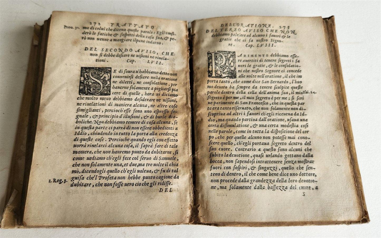 1561 LUIS de GRANADA TRATTATO DELL'ORATIONE ET MEDITATIONE antique VELLUM