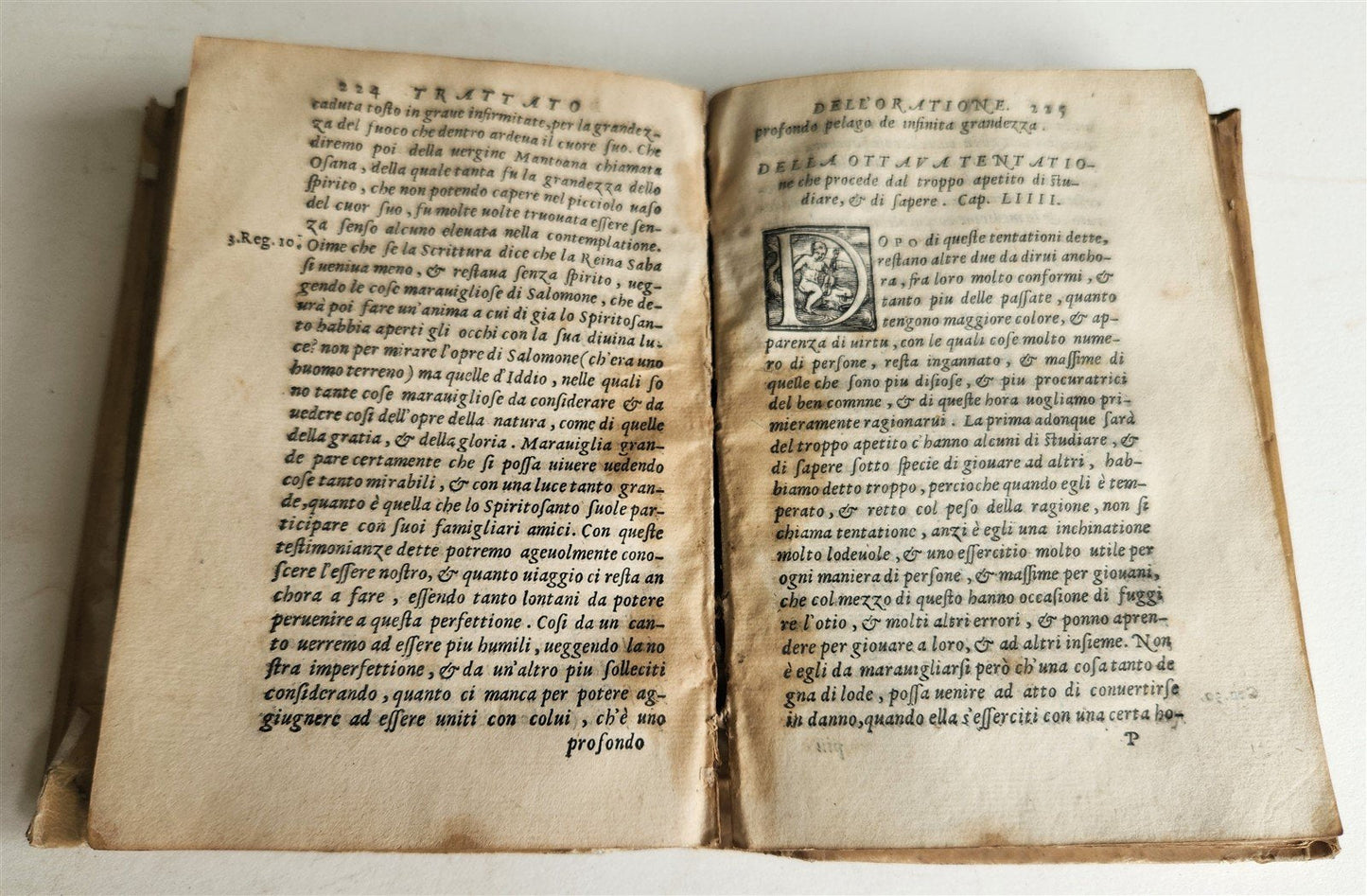 1561 LUIS de GRANADA TRATTATO DELL'ORATIONE ET MEDITATIONE antique VELLUM