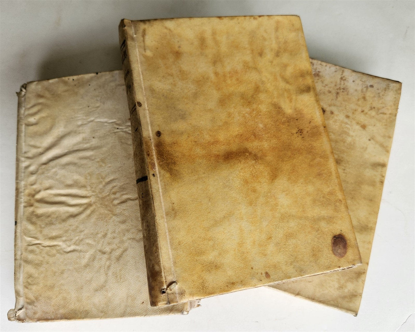 1779 WORKS of LOUIS BOURDALOUE 16 VOLUMES in SPANISH antique VELLUM BINDING