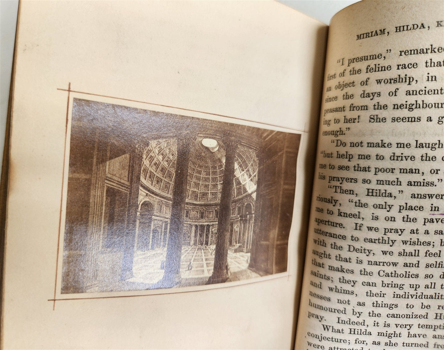 1860 TRANSFORMATION ROMANCE of MONTE BENI 2 VOLS antique PHOTO ILLUSTRATED