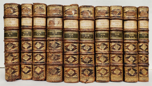 1738 HISTORY of JEWS 10 VOLUMES antique ILLUSTRATED w/ MAPS in FRENCH