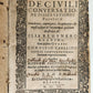 1606 De civili conversatione dissertationes Politicae antique VELLUM S. Gauzzi