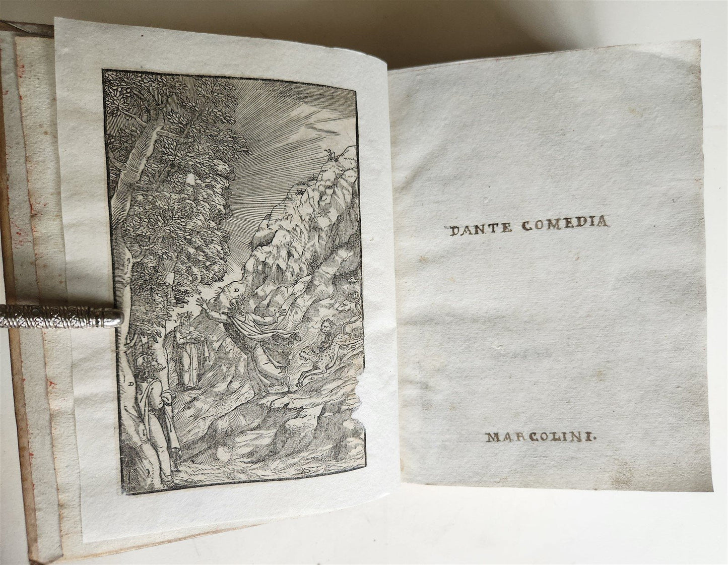 1544 DIVINE COMEDY by DANTE ALIGHIERI antique ILLUSTRATED 16th century SCARCE