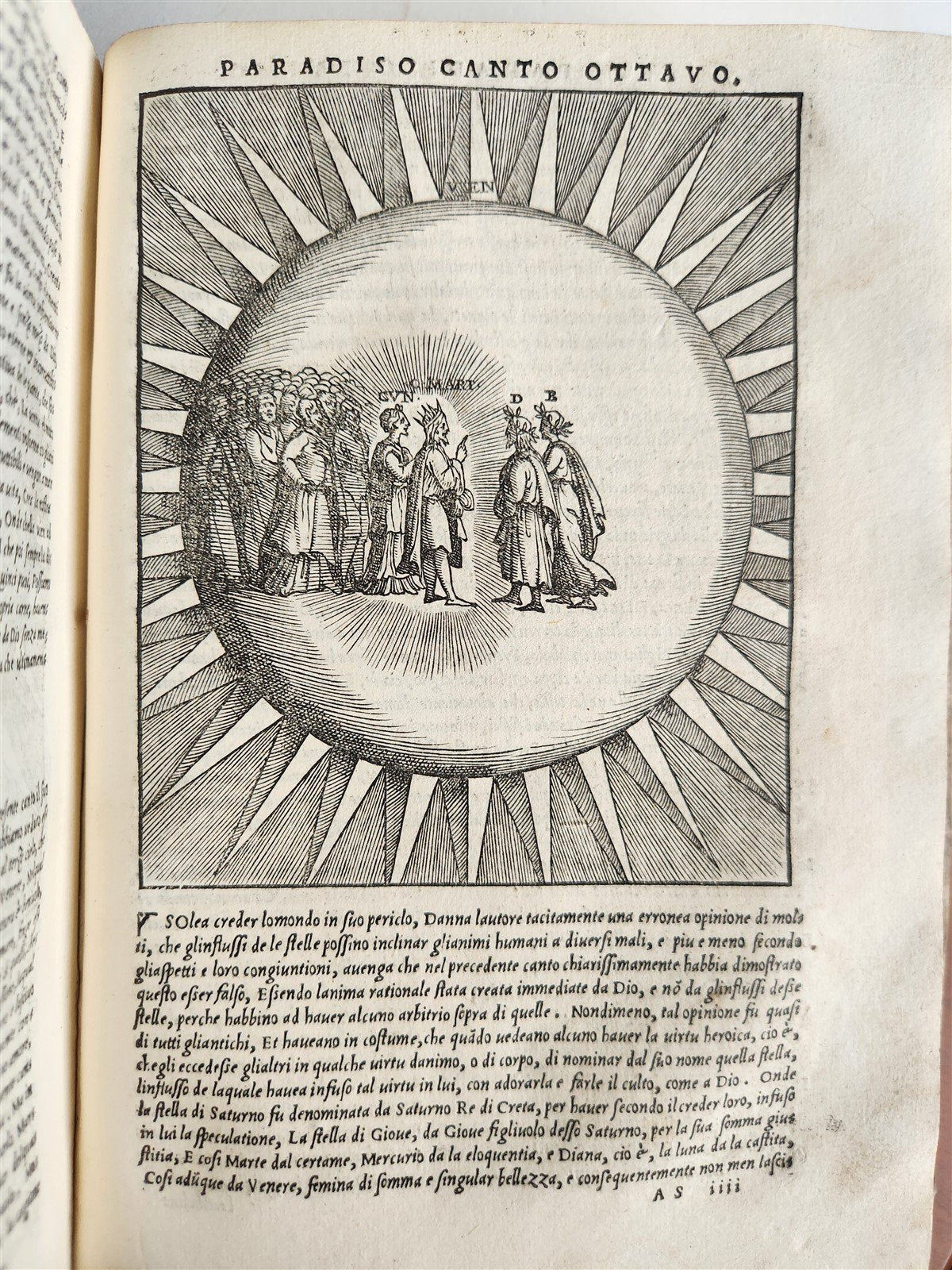 1544 DIVINE COMEDY by DANTE ALIGHIERI antique ILLUSTRATED 16th century SCARCE