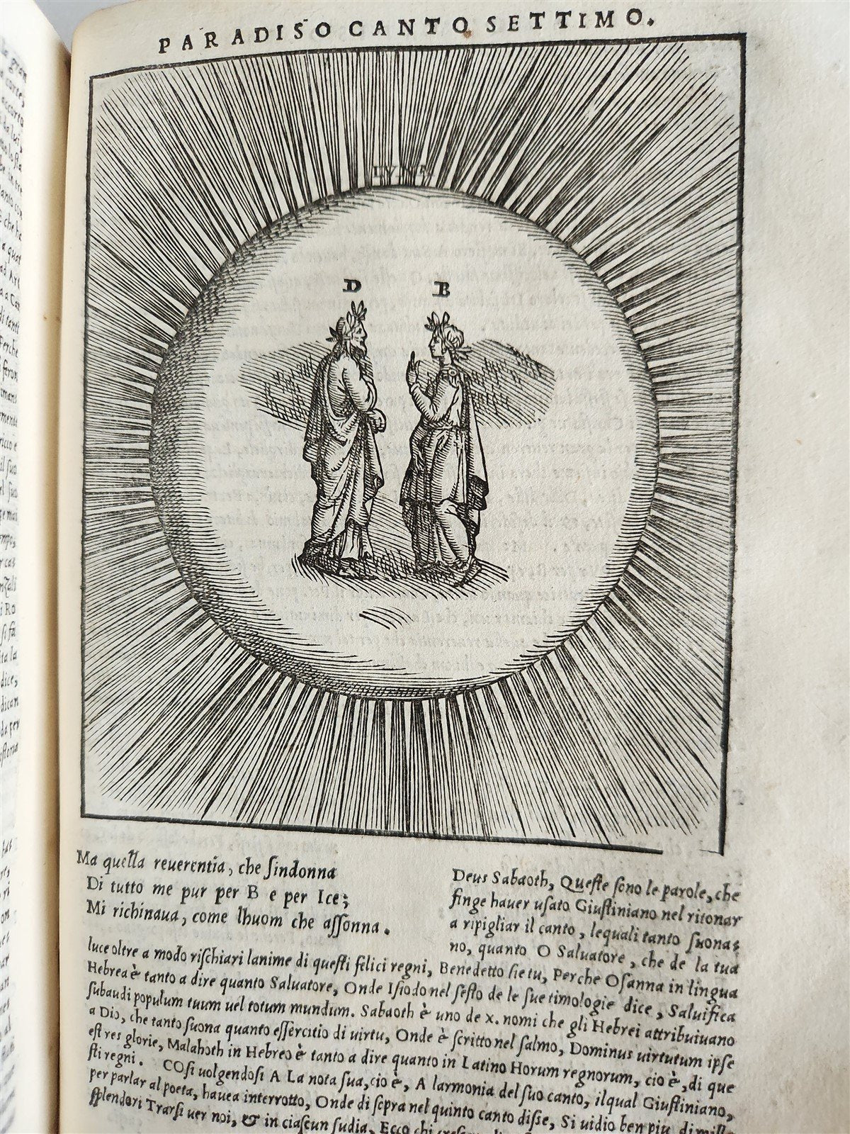1544 DIVINE COMEDY by DANTE ALIGHIERI antique ILLUSTRATED 16th century SCARCE