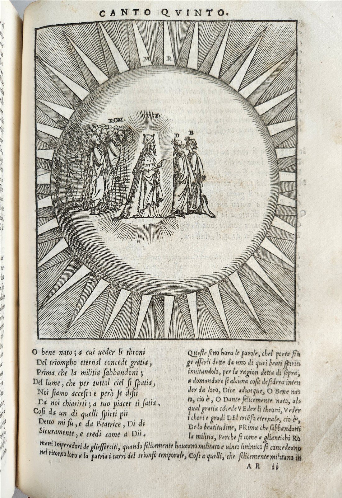 1544 DIVINE COMEDY by DANTE ALIGHIERI antique ILLUSTRATED 16th century SCARCE