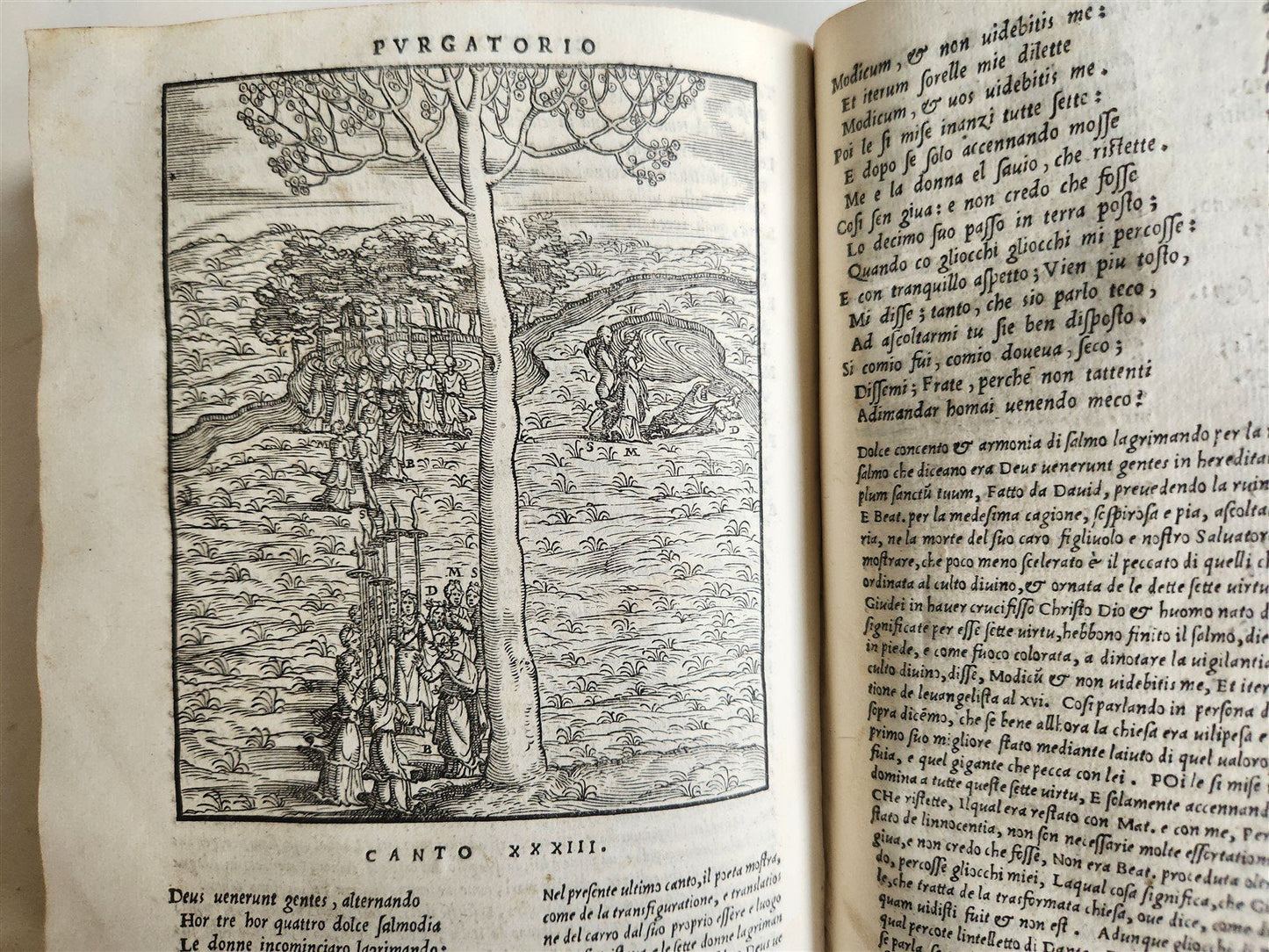1544 DIVINE COMEDY by DANTE ALIGHIERI antique ILLUSTRATED 16th century SCARCE