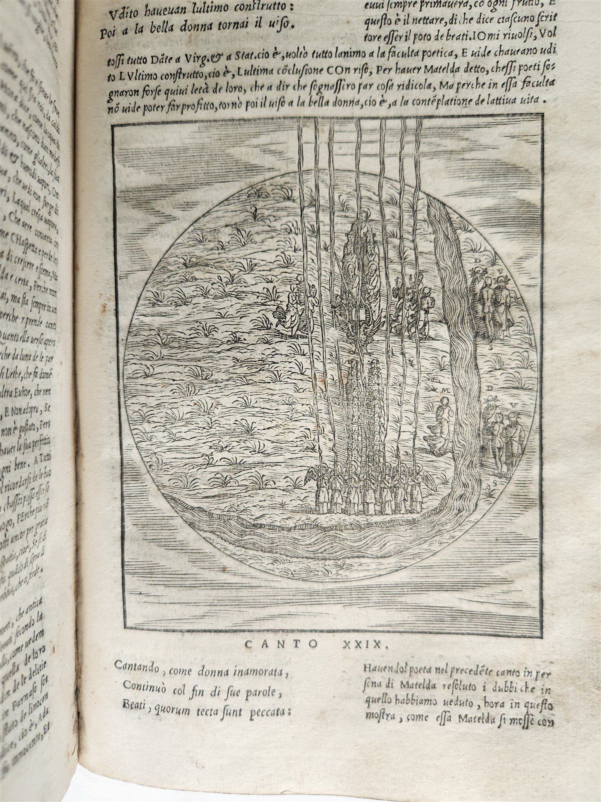 1544 DIVINE COMEDY by DANTE ALIGHIERI antique ILLUSTRATED 16th century SCARCE