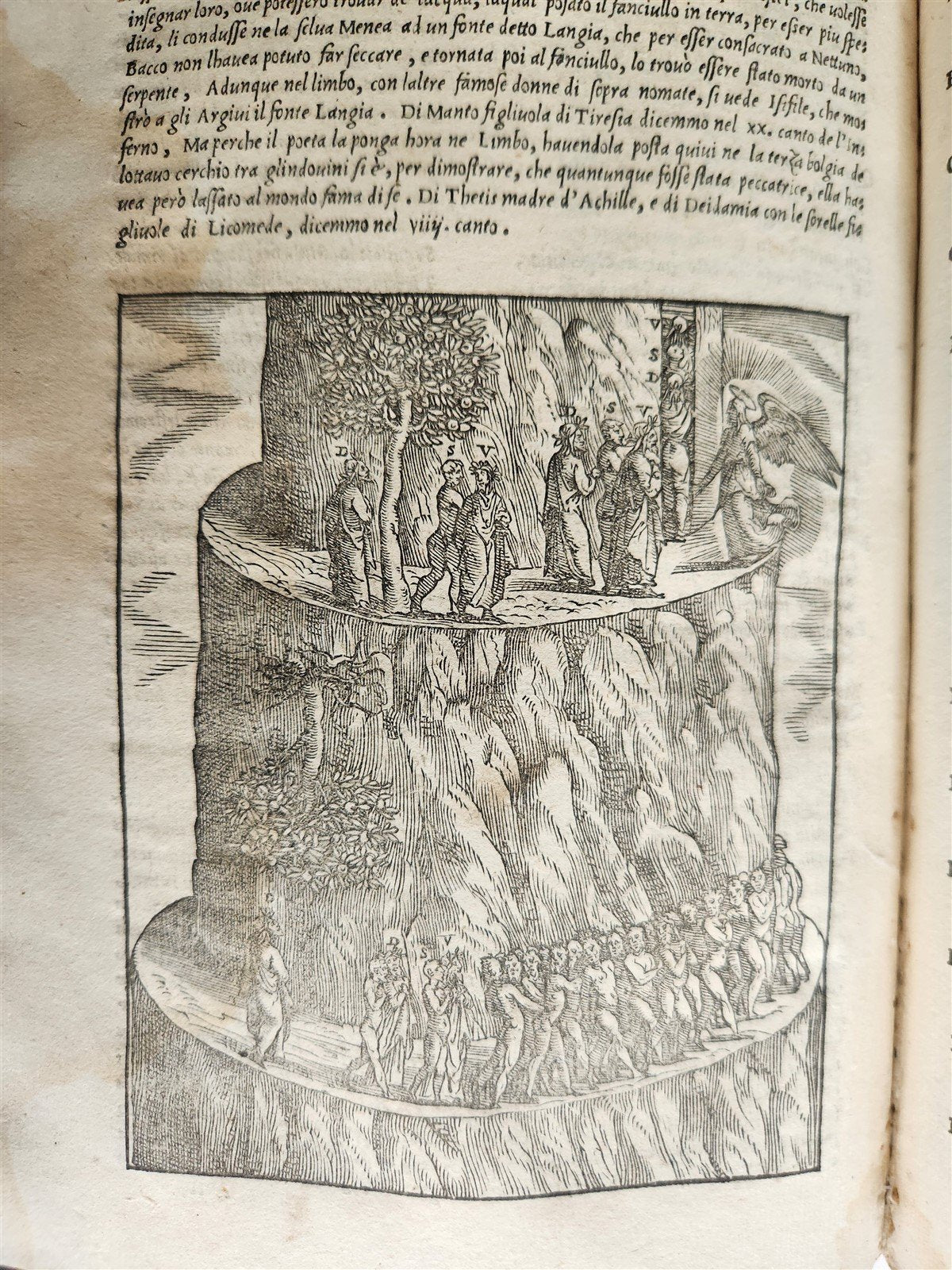 1544 DIVINE COMEDY by DANTE ALIGHIERI antique ILLUSTRATED 16th century SCARCE