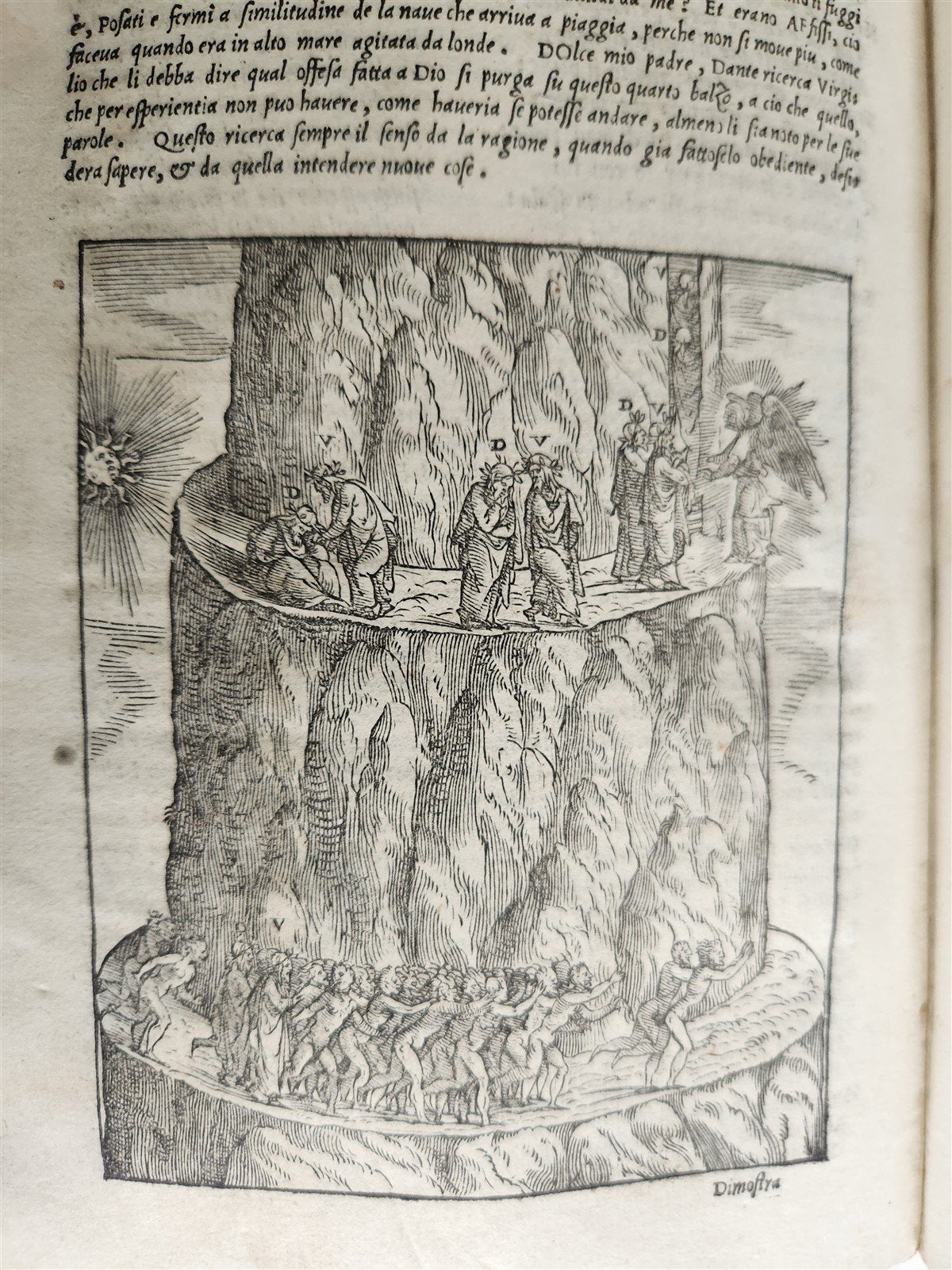 1544 DIVINE COMEDY by DANTE ALIGHIERI antique ILLUSTRATED 16th century SCARCE