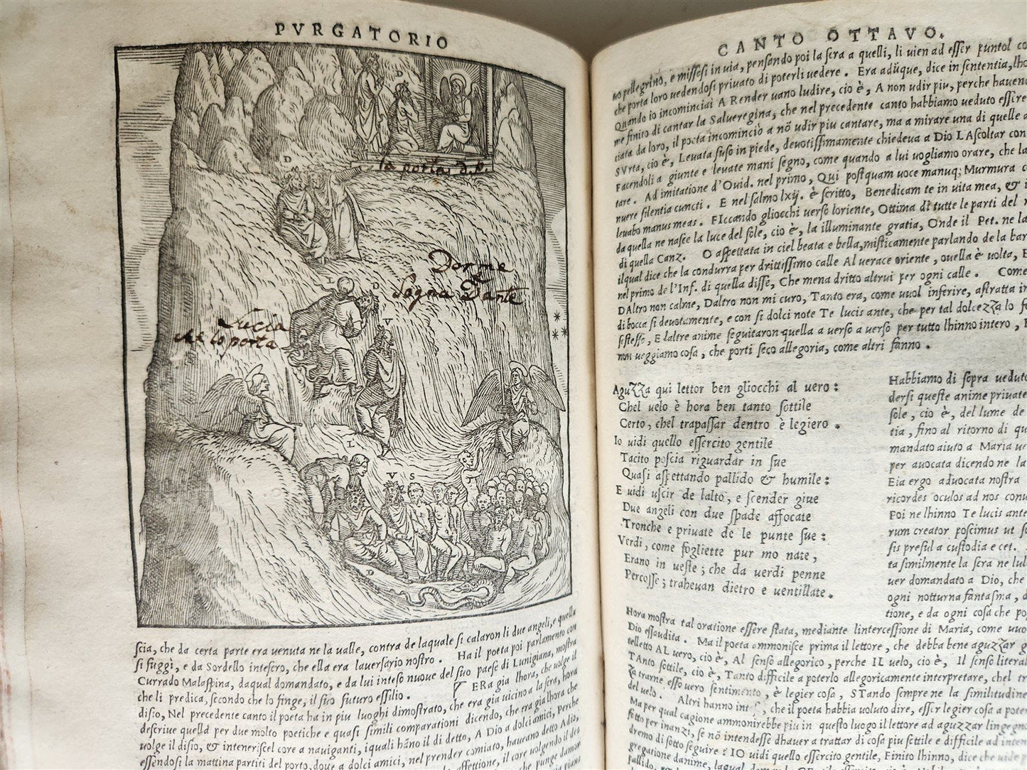 1544 DIVINE COMEDY by DANTE ALIGHIERI antique ILLUSTRATED 16th century SCARCE