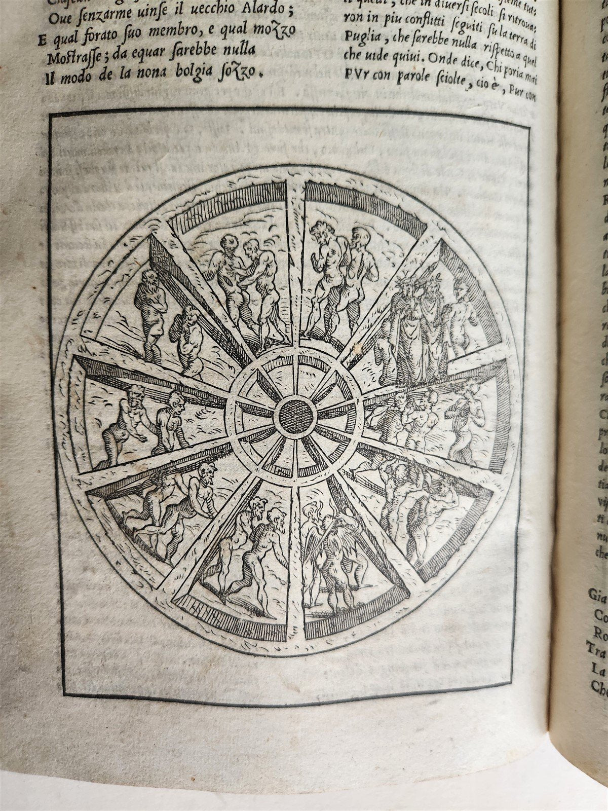 1544 DIVINE COMEDY by DANTE ALIGHIERI antique ILLUSTRATED 16th century SCARCE