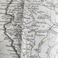 1783 MAP of EUROPEAN SETTLEMENTS in SOUTH AMERICA Antique