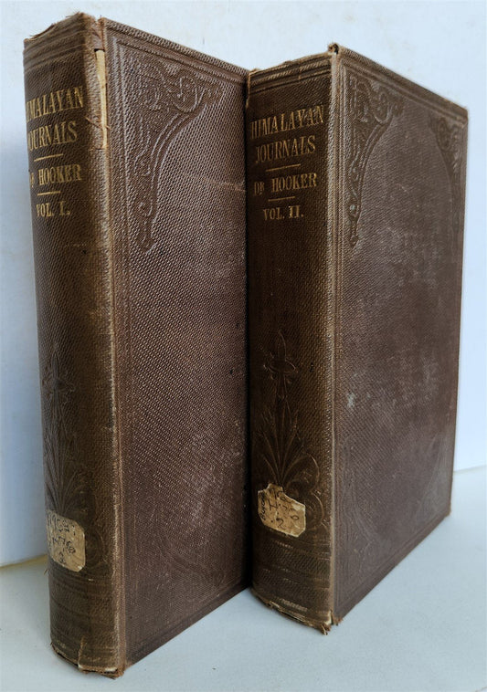 1855 HIMALAYAN JOURNALS by Joseph Hooker 2 VOLUMES antique ILLUSTRATED