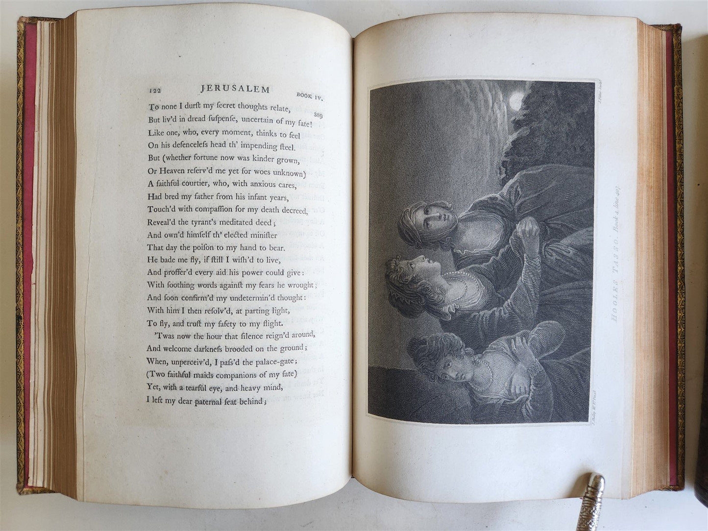 1803 TORQUATO TASSO 2 VOLS JERUSALEM DELIVERED antique ILLUSTRATED in ENGLISH