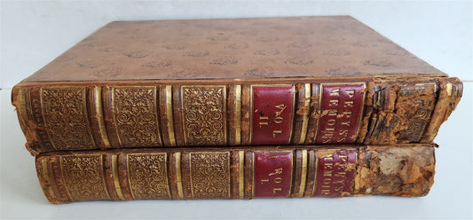 1825 PEPYS'S MEMORIES 2 VOLUMES antique ILLUSTRATED in ENGLISH 1st EDITION folio