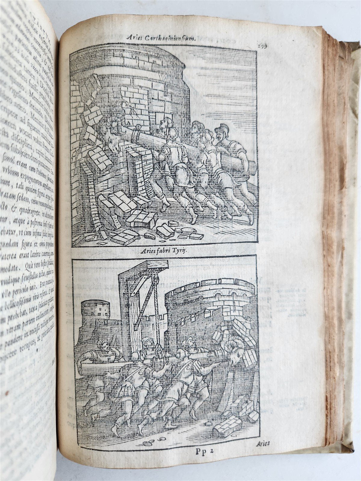 1585 MILITARY HISTORY FULLY ILLUSTRATED antique PLANTIN De re militari libri IV