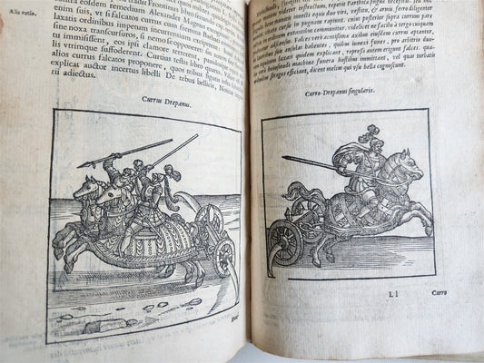 1585 MILITARY HISTORY FULLY ILLUSTRATED antique PLANTIN De re militari libri IV
