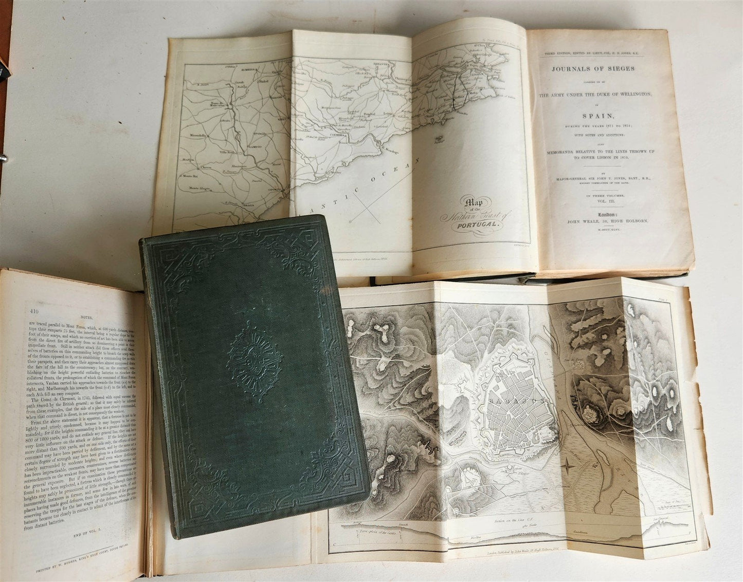 1846 JOURNALS of SIEGES by DUKE of WELLINGTON ARMY in SPAIN antique ILLUSTRATED