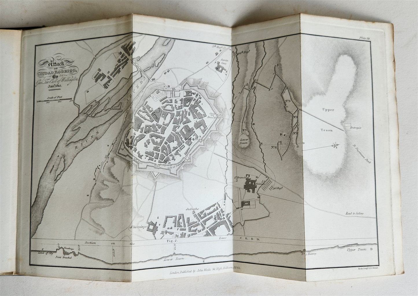 1846 JOURNALS of SIEGES by DUKE of WELLINGTON ARMY in SPAIN antique ILLUSTRATED