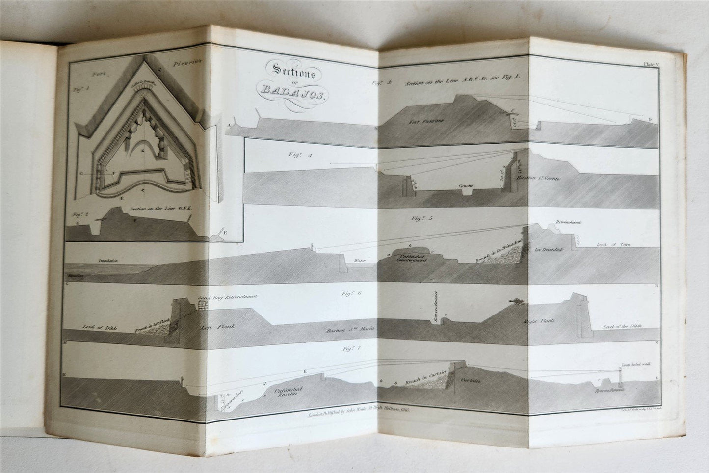 1846 JOURNALS of SIEGES by DUKE of WELLINGTON ARMY in SPAIN antique ILLUSTRATED