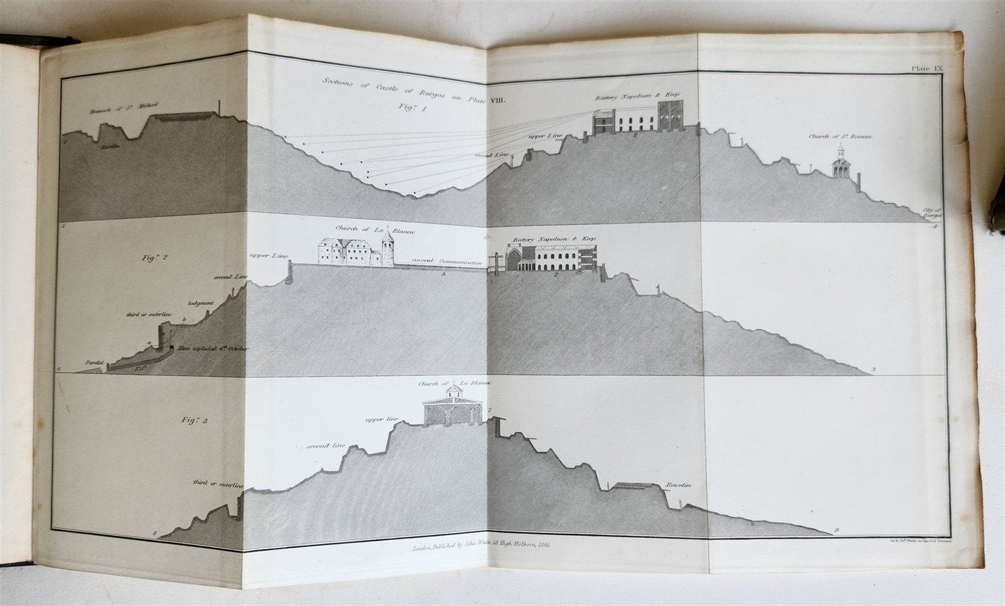 1846 JOURNALS of SIEGES by DUKE of WELLINGTON ARMY in SPAIN antique ILLUSTRATED