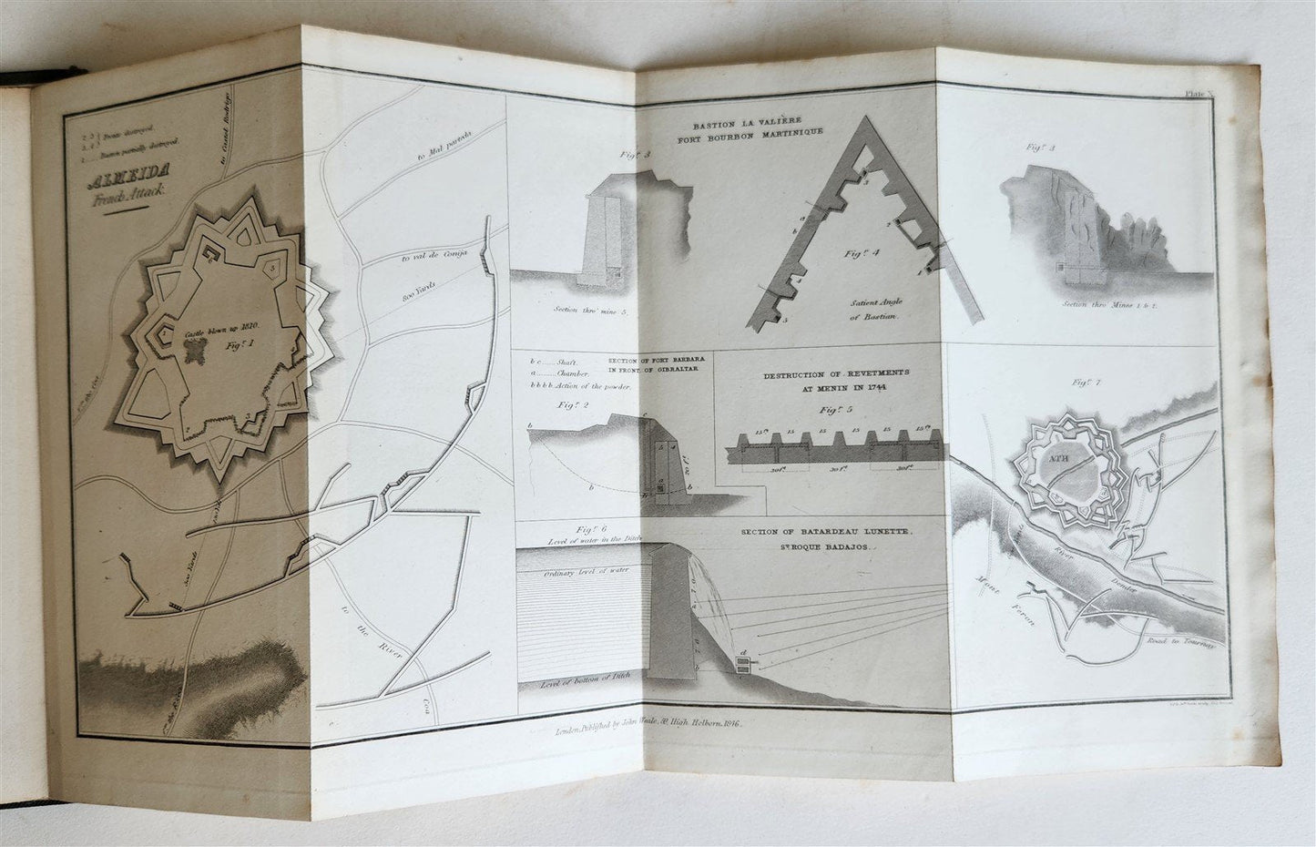 1846 JOURNALS of SIEGES by DUKE of WELLINGTON ARMY in SPAIN antique ILLUSTRATED