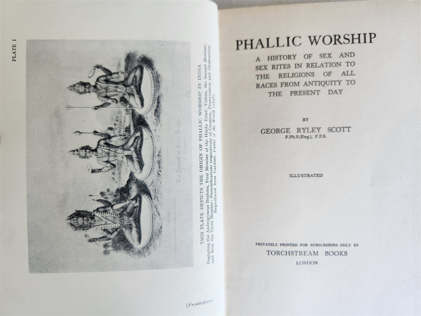 1950s PHALLIC WORSHIP ILLUSTRATED G.Scott vintage LIMITED EDITION NUMBERED COPY
