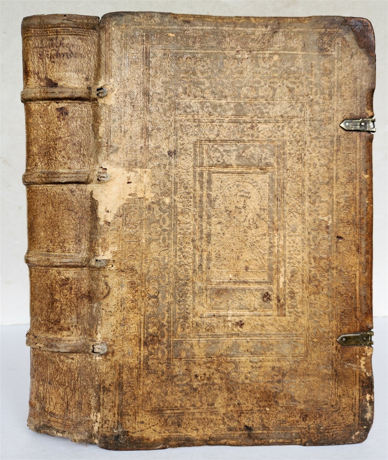 1576 MARTIN LUTHER COLLOQUIA 16th CENTURY PIGSKIN BOUND FOLIO antique