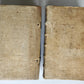 1737 BIBLE in LATIN & GERMAN 2 VOLUMES PIGSKIN BOUND FOLIO antique