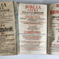 1737 BIBLE in LATIN & GERMAN 2 VOLUMES PIGSKIN BOUND FOLIO antique