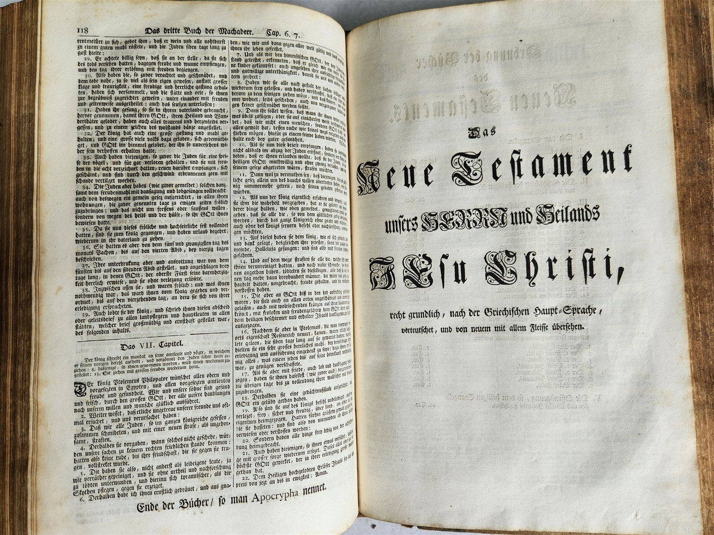 1755 BIBLE in GERMAN ULRICH antique PIGSKIN BINDING METAL FITTINGS MASSIVE FOLIO