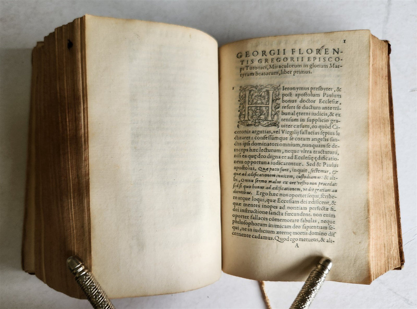1561 HISTORY of FRANCE by Gregory of Tours antique 16th CENTURY
