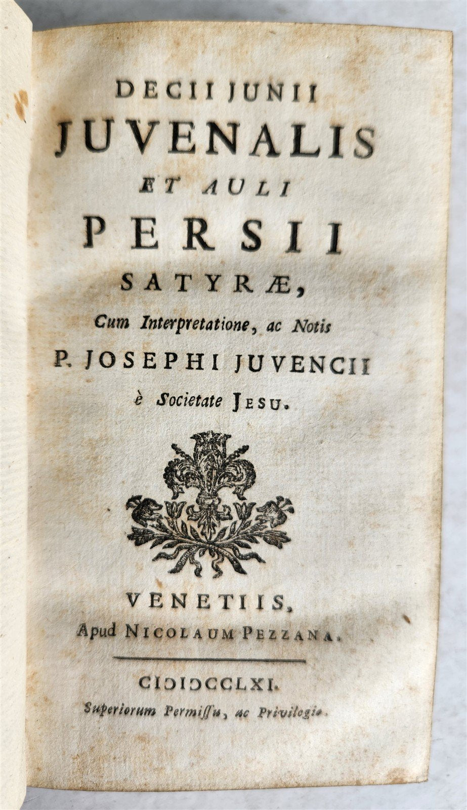1761 AUSTRIAN ROYAL BINDING Decii Junii Juvenalis et Auli Persii Satyrae POETRY antique