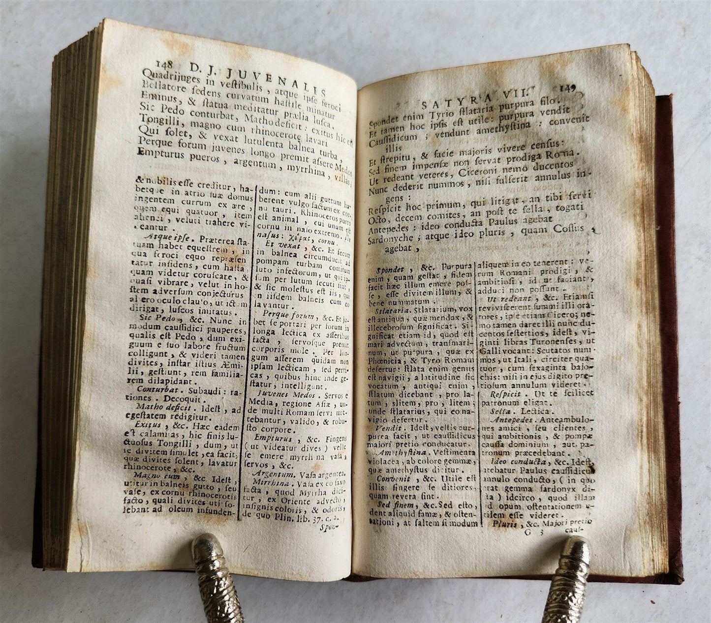 1761 AUSTRIAN ROYAL BINDING Decii Junii Juvenalis et Auli Persii Satyrae POETRY antique