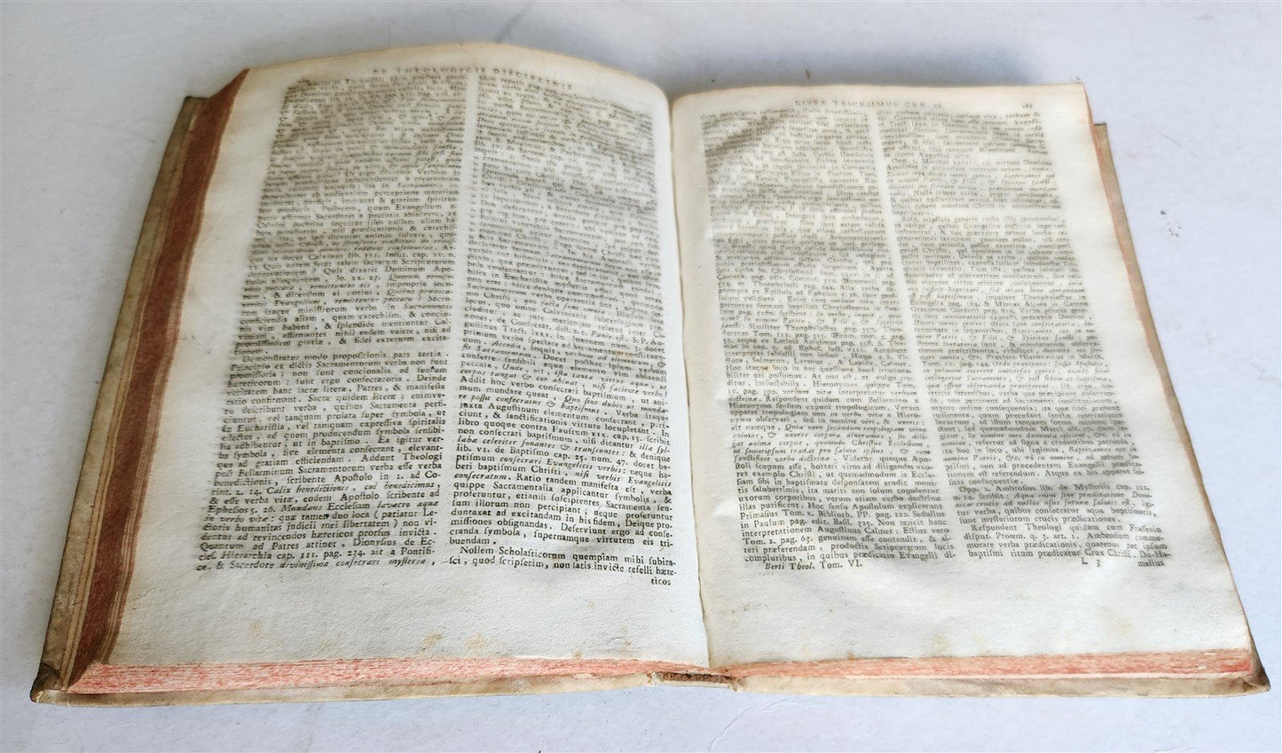 1792 THEOLOGY by JO. LAURENTII BERTI FLORENTINI antique VELLUM BINDING