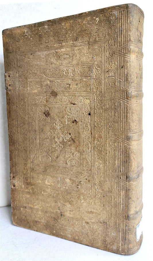 1713 CONCIONATORIS by Sebastiano Textor antique PIGSKIN BOUND FOLIO