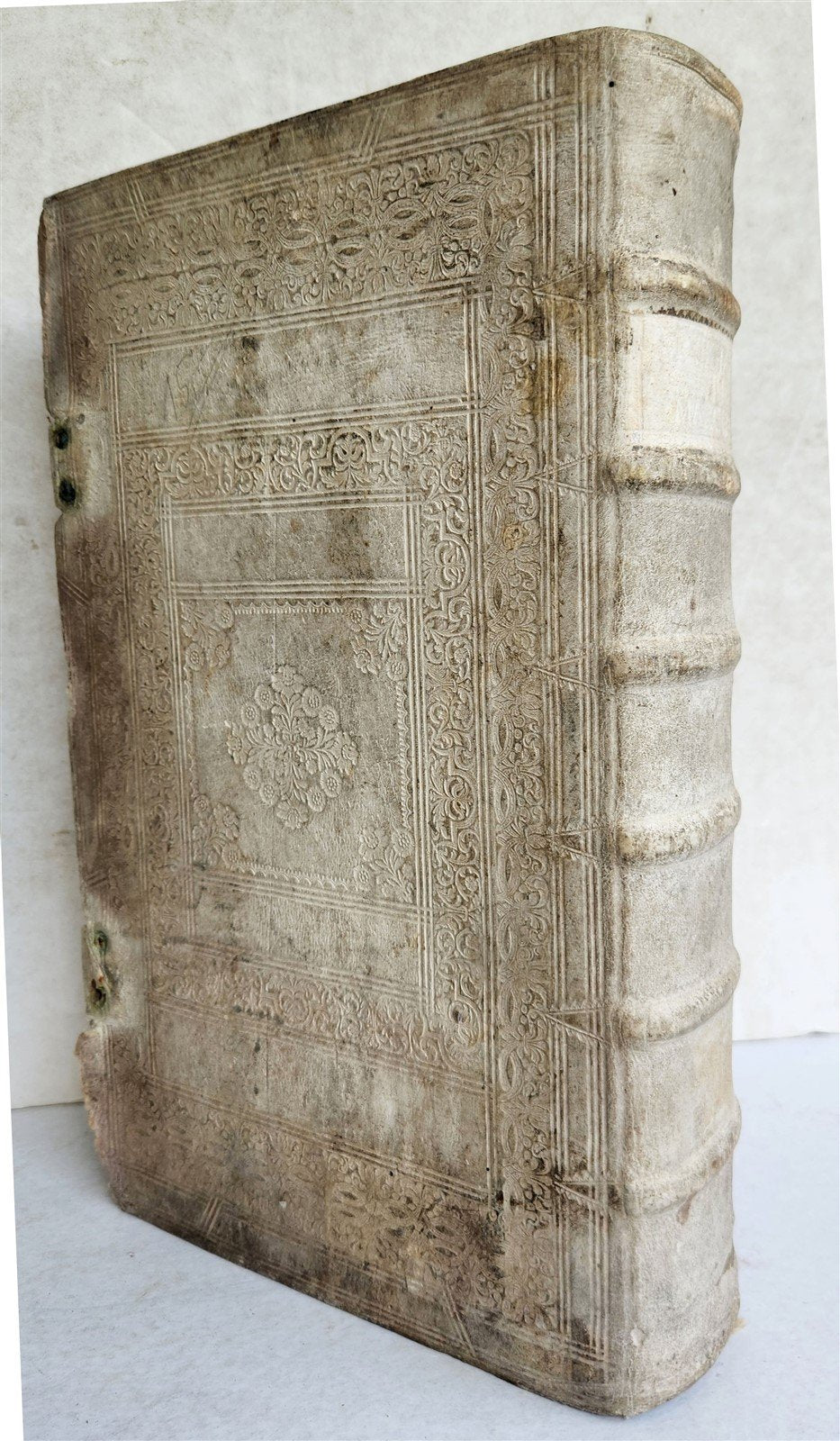 1753 THEOLOGY by Jesuit Francisco Peikhart antique PIGSKIN BOUND FOLIO